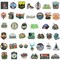 Wrapables Waterproof Vinyl Stickers for Water Bottles, Laptop, Phones, Skateboards, Decals for Teens, 80pcs